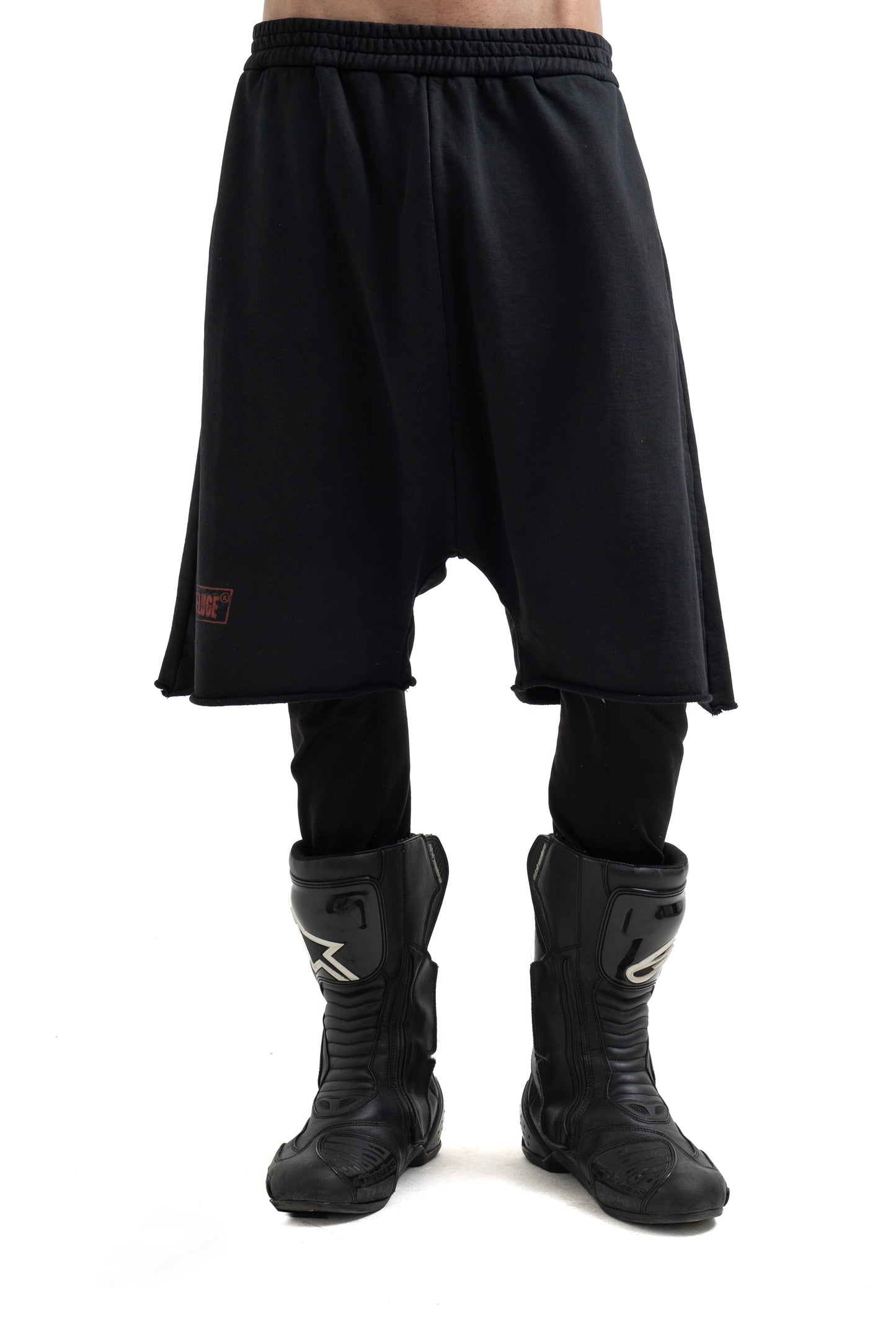 Black Stamp Jorts