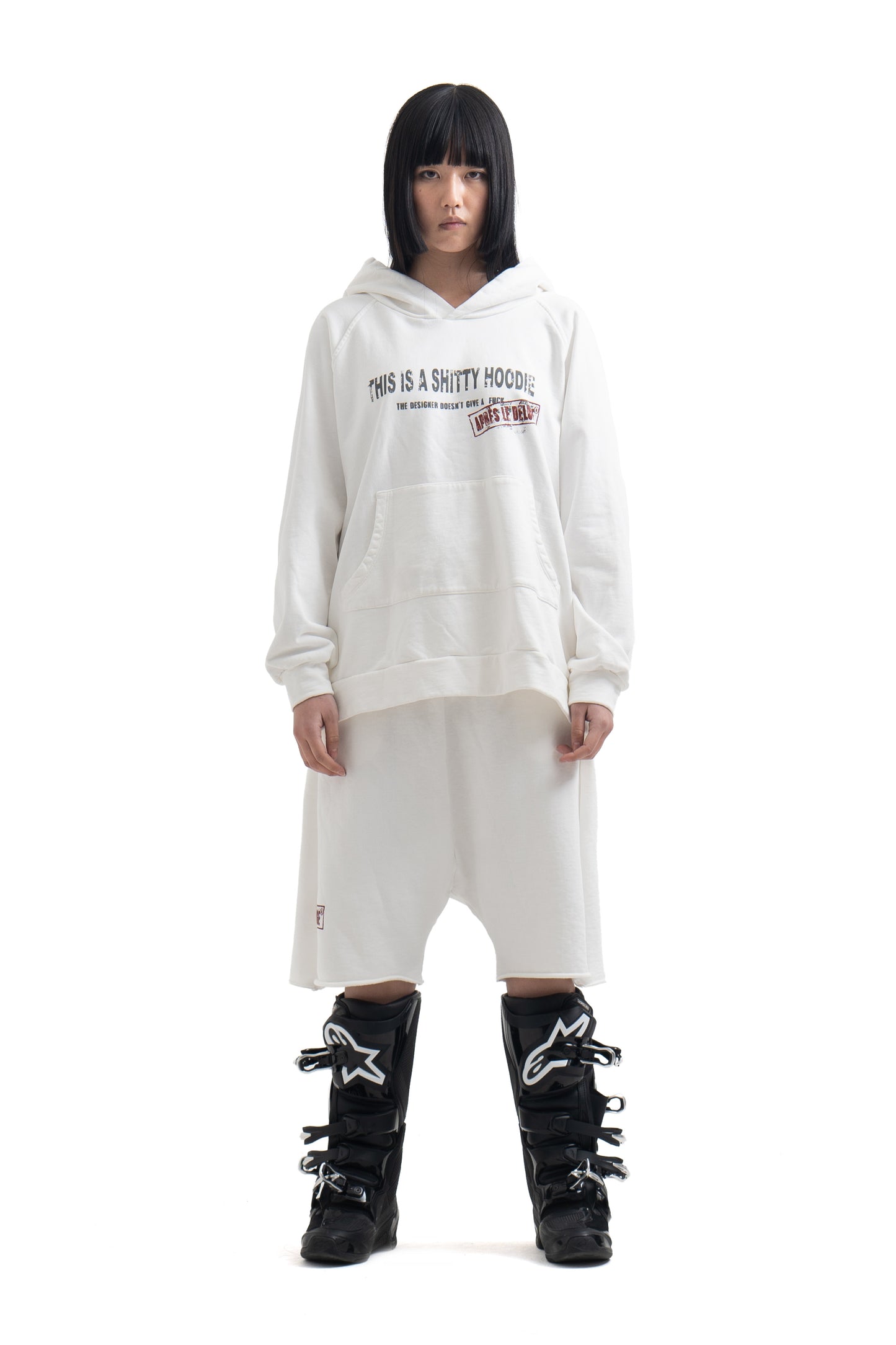 White IDGAF Hoodie
