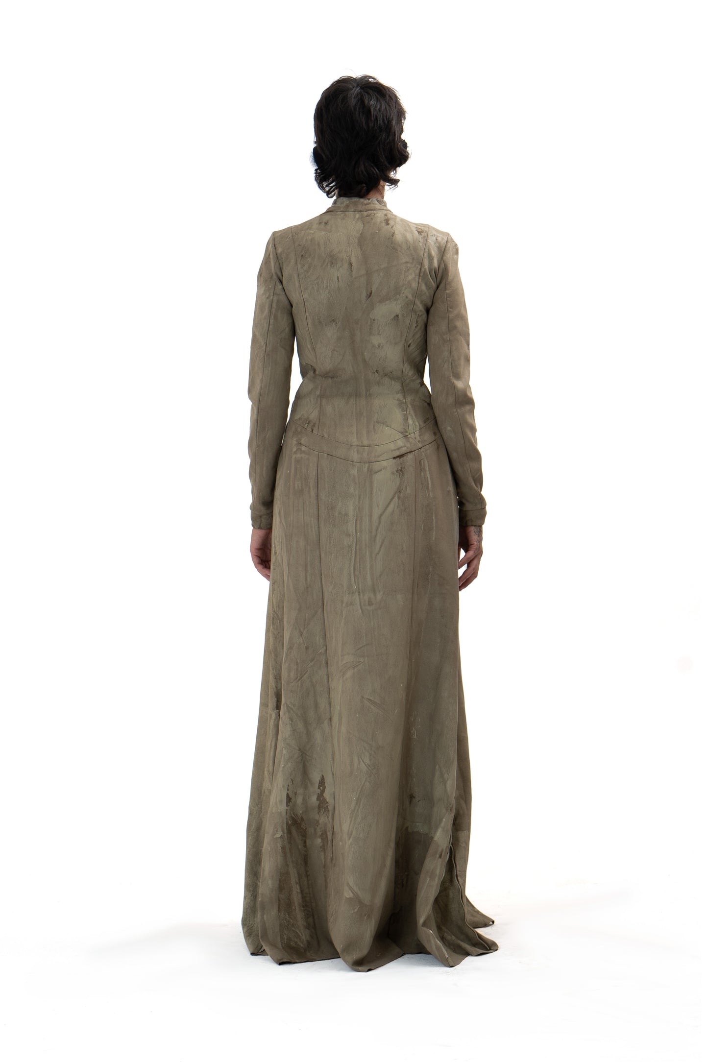 Long dress with CRACKED effect