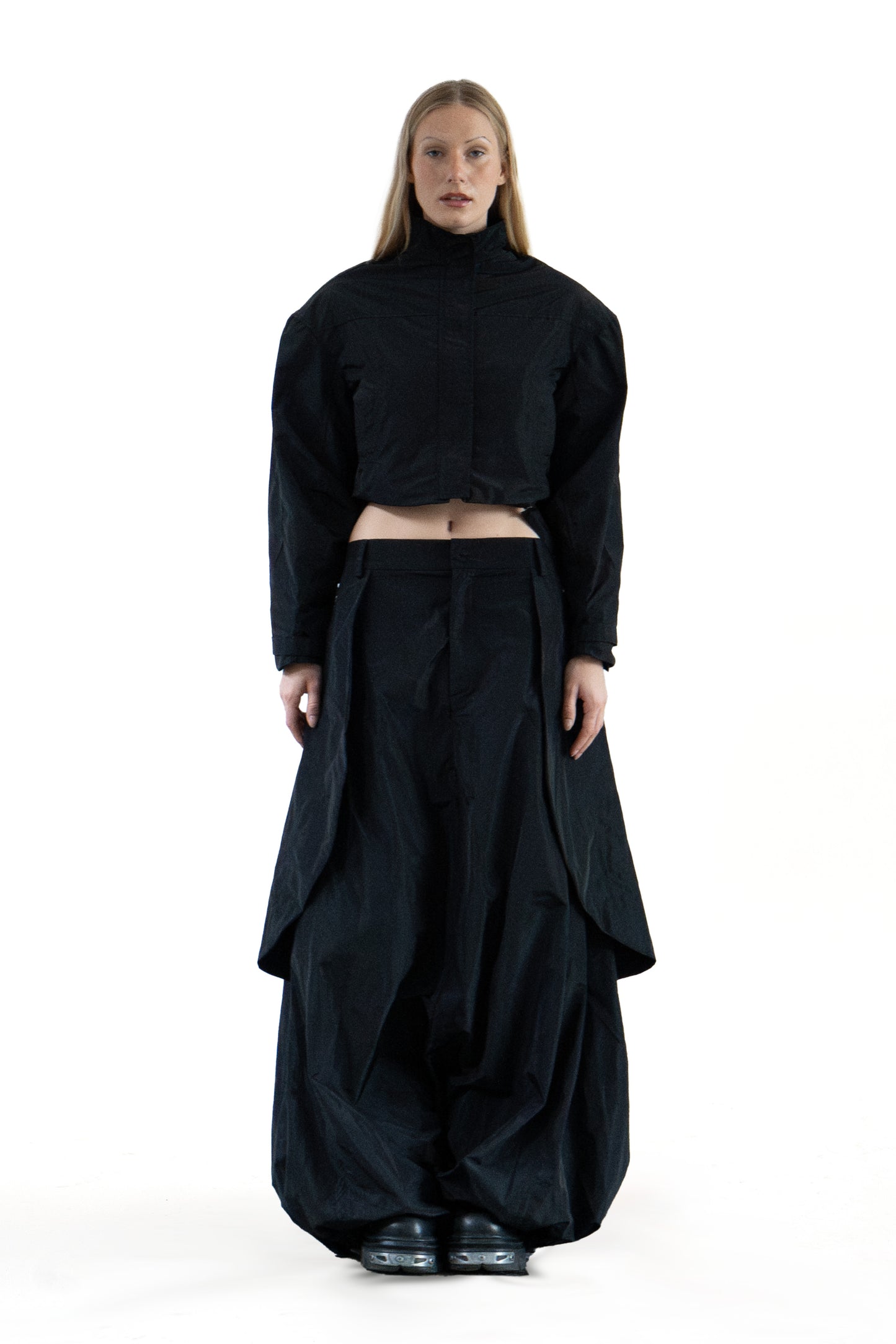 Cropped nylon Jacket