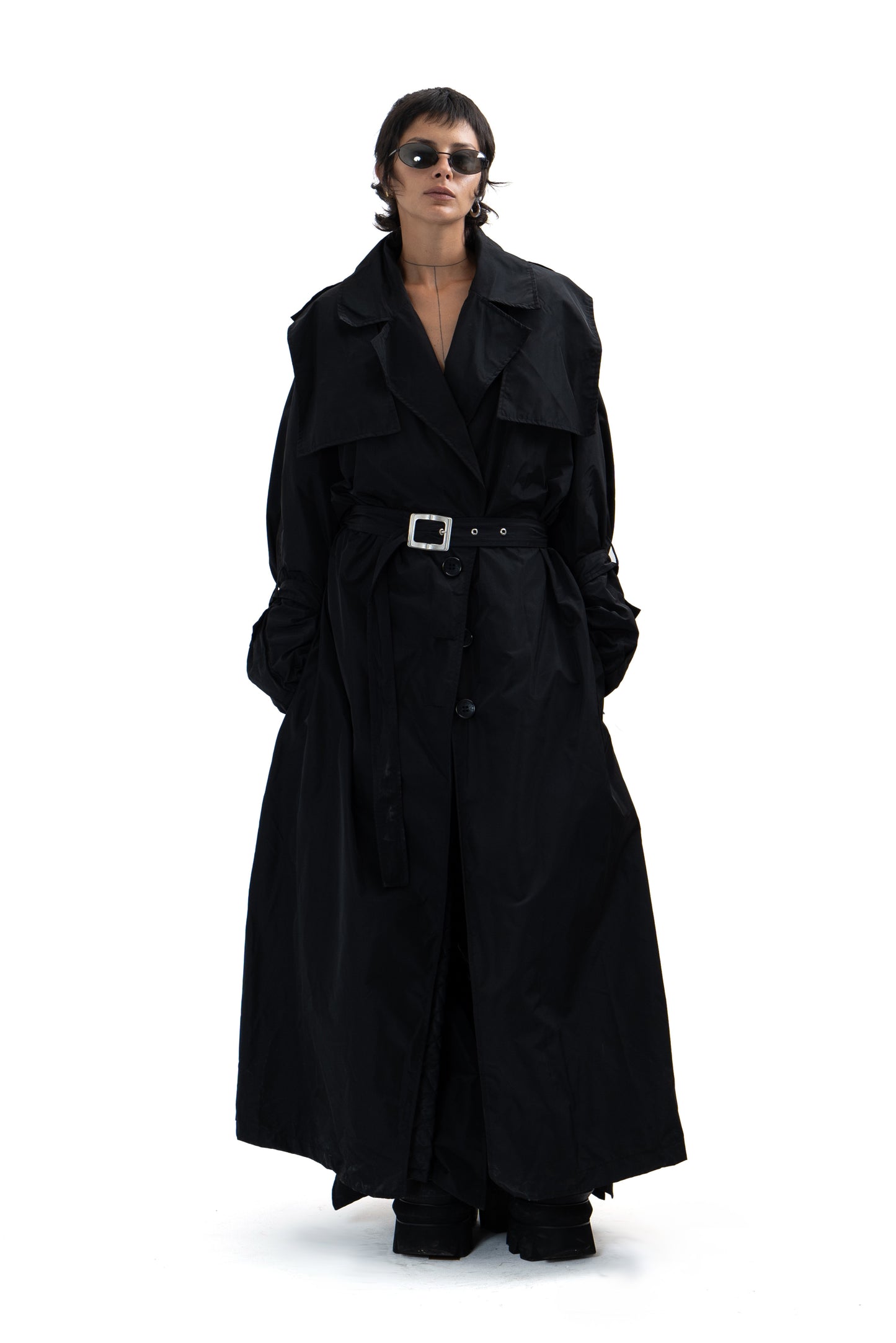 Trench oversize nylon