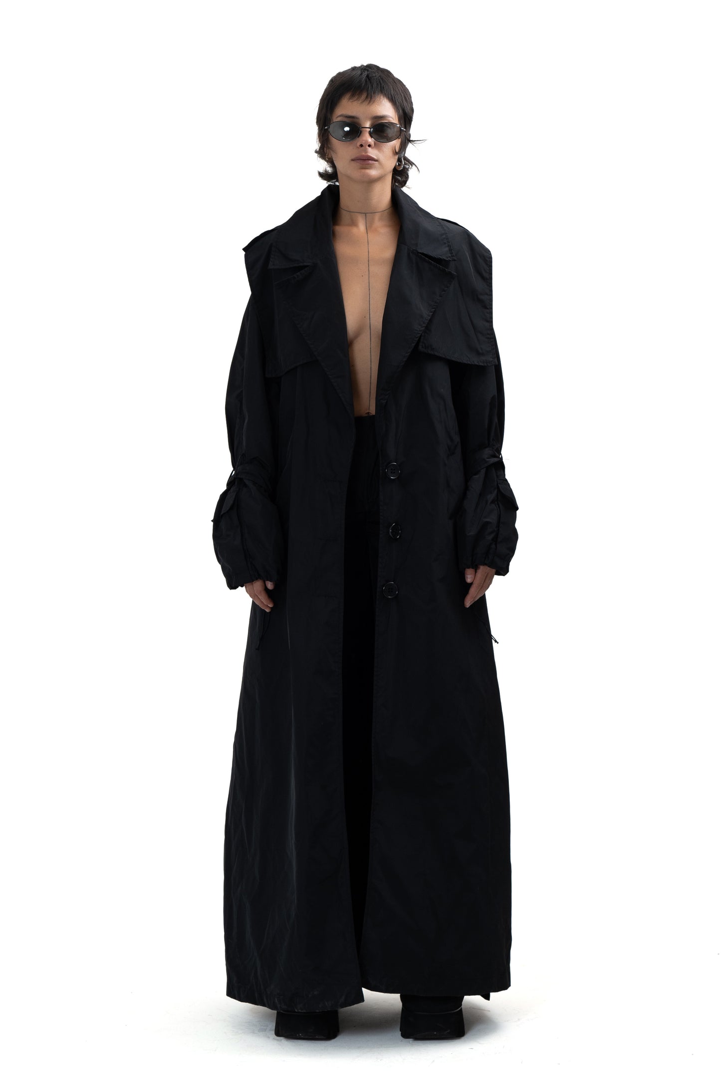 Trench oversize nylon